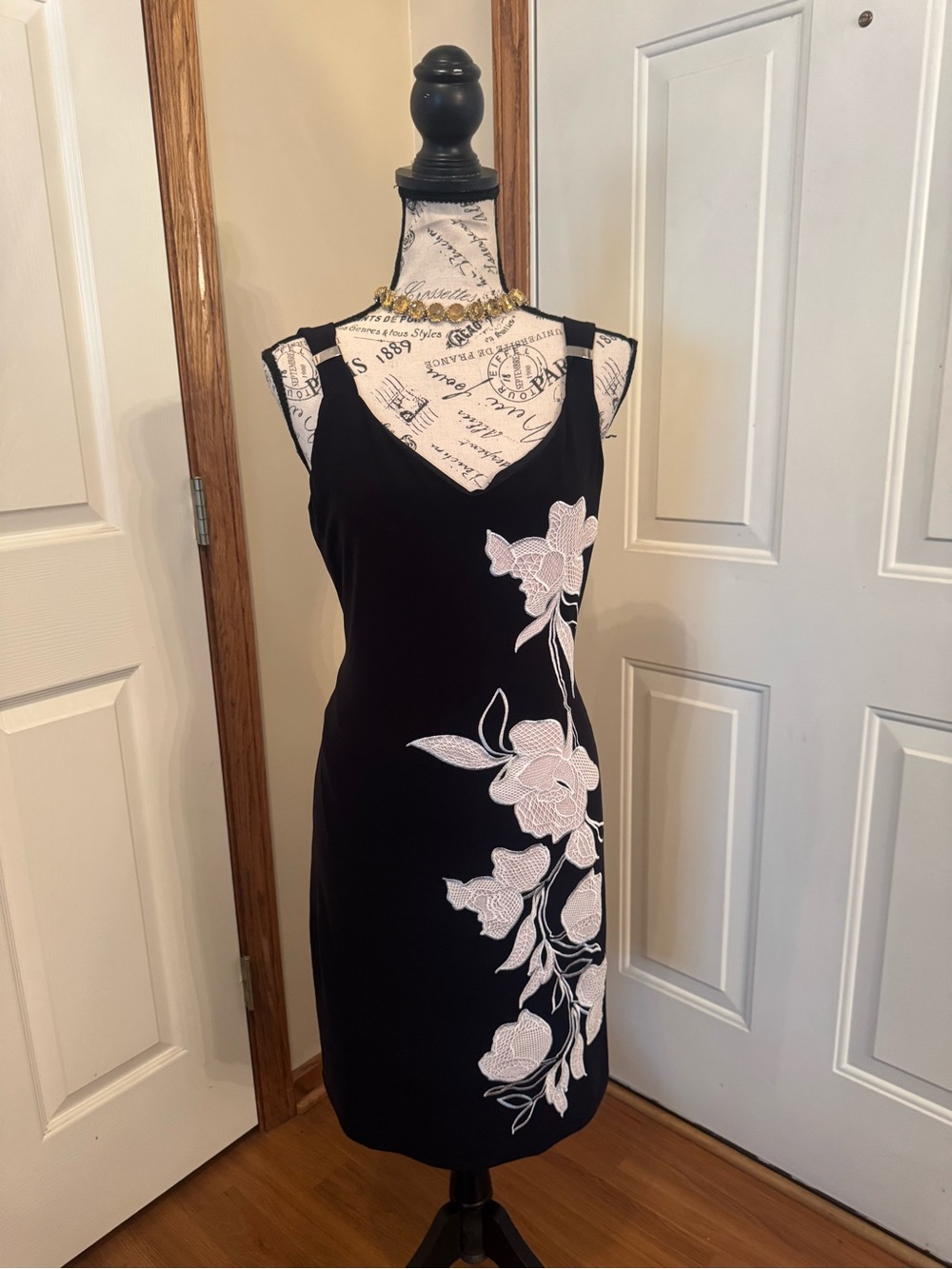 White House Black Market Sleek Black Midi Slip Dress